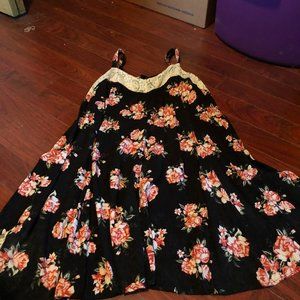 Torrid Black Flower Dress